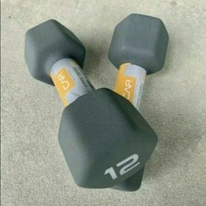 CAP 12 lb Neoprene Coated Hex Dumbbells (Pair)